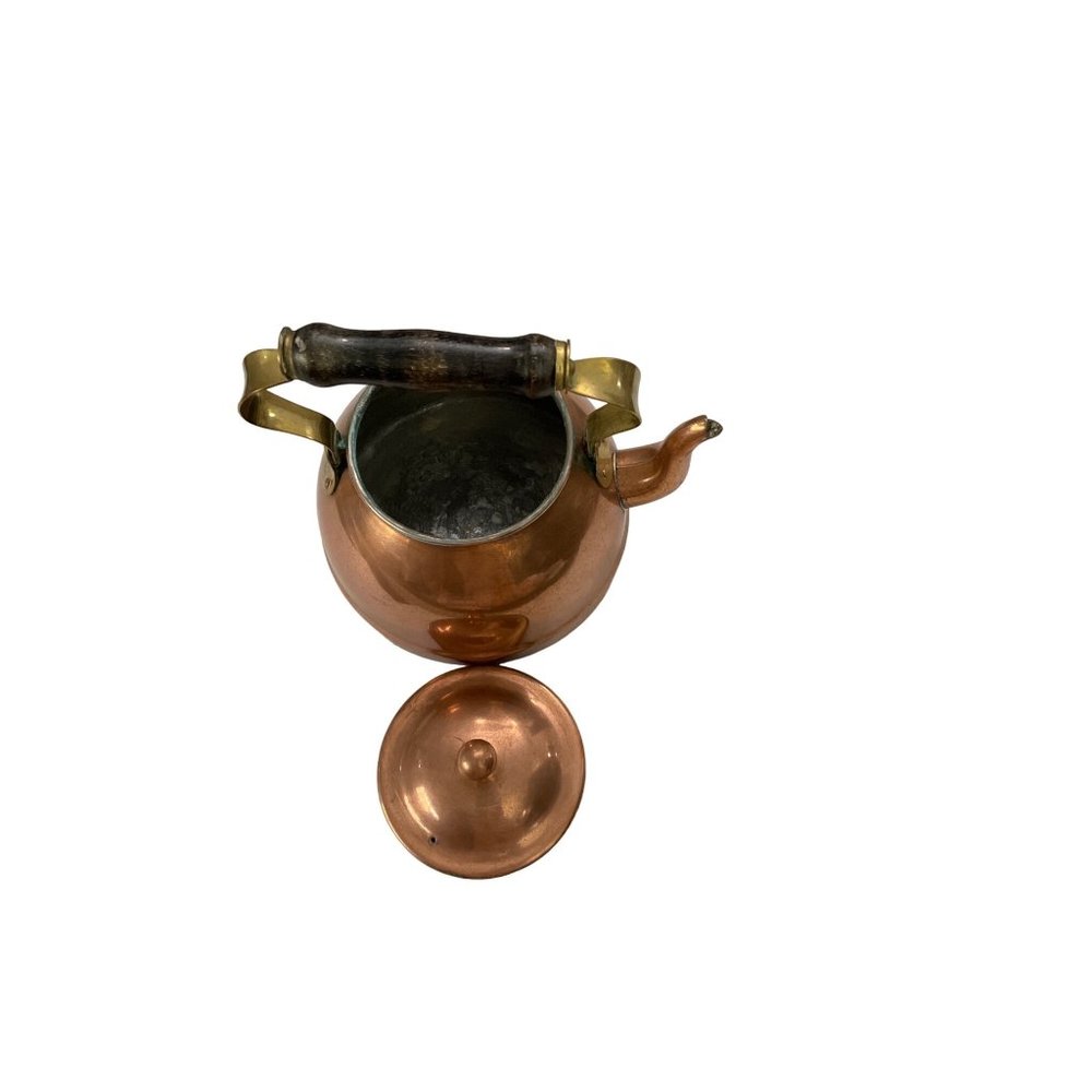 Vintage copper Tea Pot Wodden Handle - Picture 5 of 8